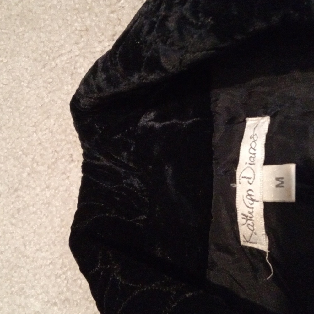 VINTAGE Katharyn Dianos Velvet Coat M - Picture 8 of 12